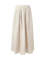 100% Linen Women High-Waisted A-Line Skirt GOELIA
