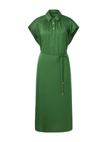 22MM Mulberry Silk Stretch Women Maxi Shirt Dress With Belt GOELIA