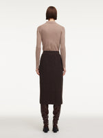 Ribbed Knitted Column Women Skirt GOELIA