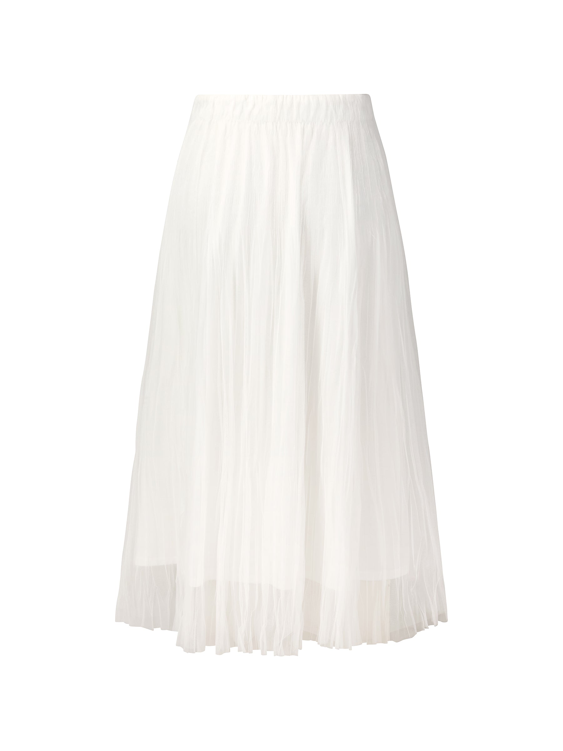 [Preview] Elastic Waist A-Line Pleated Women Mesh Skirt GOELIA