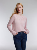 Alpaca Wool Blend Boat Neck Women Sweater GOELIA