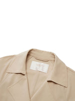 Worsted Wool Blend Women Mid Length Wrap Trench Coat GOELIA