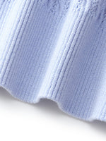 Tencel Blend Openwork Women Knit Polo Top GOELIA