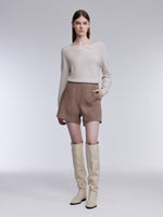 [Preview] Washable Cashmere Wool Blend Women Shorts GOELIA