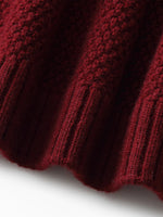 Wool Blend Women V-Neck Knit Top With Ribbon GOELIA