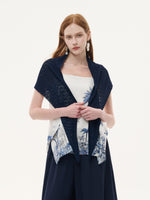 Crochet Triangle Women Knit Shawl GOELIA