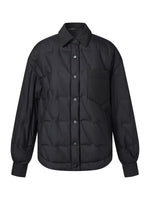 Drawstring Hem Shirt Collar Goose Down Jacket GOELIA