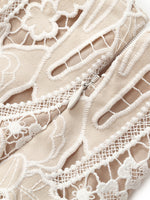 Lace Floral-Shaped Openwork Slit Women Half Skirt GOELIA