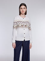 [Preview] Wool Blend Sheep Fair Isle Women Cardigan GOELIA