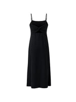 Back Twisted Spaghetti Strap Dress With Detachable Bra Pads GOELIA