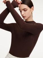 Cashmere Mulberry Silk Tencel Blend Women Knit Top GOELIA