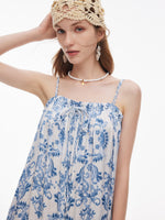 Floral Print Women Adjustable Strap Maxi Dress GOELIA