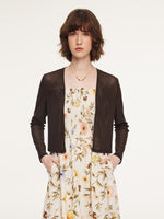 Tencel Blend Cardigan And Floral Print Strap Dress Two-Piece Set GOELIA