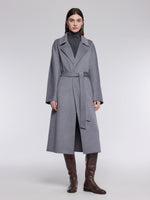 [Preview] 100% Cashmere Double-Faced Women Wrap Overcoat GOELIA