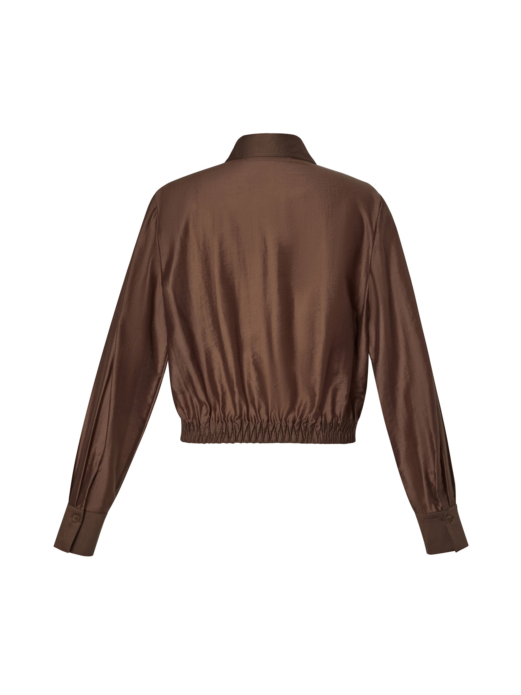 [Preview] Tencel Blend Women Sheer Cropped Jacket GOELIA