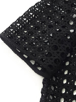 Lace Openwork Crop Jacket And Half Skirt And Knitted Camisole Three-Piece Set GOELIA