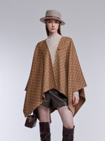 [Preview] 100% Wool Reversible Monogram Women Cape Coat GOELIA