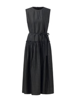 18MM Xiang Yun Silk Sleeveless Women Self-Tie Belt Maxi Dress GOELIA