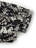 Camellia Printed V-Neck Ruffle Hem Women Midi Wrap Dress GOELIA