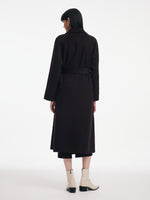 [Preview] Alpaca Wool Blend Double-Faced Women Wrap Overcoat GOELIA