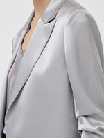 Acetate 3/4 Ruched Sleeves Women Blazer GOELIA