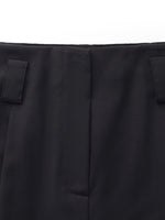 Machine Washable Wool Blend Women Straight Ankle Length Pants GOELIA