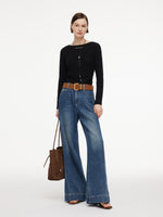 [Preview] Wool Blend Women Knit Top With Detachable Lariat Necklace GOELIA