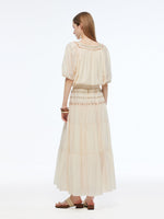 Acetate Blend Women Embroidered Skirt GOELIA