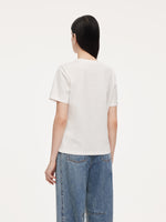 Round Neck Beaded Pony Graphic Women T-Shirt GOELIA