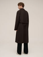 Cashmere Wool Blend Double-Faced Unisex Wrap Overcoat GOELIA