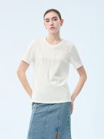 [Preview] 100% Cotton Round Neck Women T-Shirt GOELIA