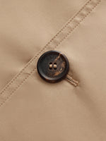 Cotton Color Block Cuffs Unisex Trench Coat GOELIA