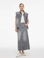 [Preview] Bowknot Print Gathered Waist Women T-Shirt GOELIA