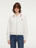 Letter Embroidered Zip-Up Women Jacket GOELIA