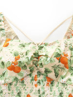 Cotton Floral Print Women Smocked Top GOELIA