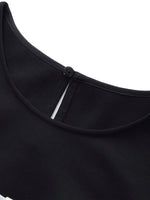 Color Block Ruffle Women Knit Midi Dress GOELIA