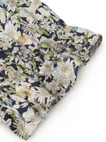 Floral Printed V-Neck Puff Sleeves Women Midi Dress GOELIA