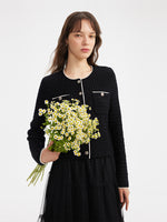 Wool-Blend Sequins Knitted Women Cardigan GOELIA