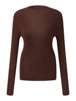 Cashmere Mulberry Silk Tencel Blend Women Knit Top GOELIA