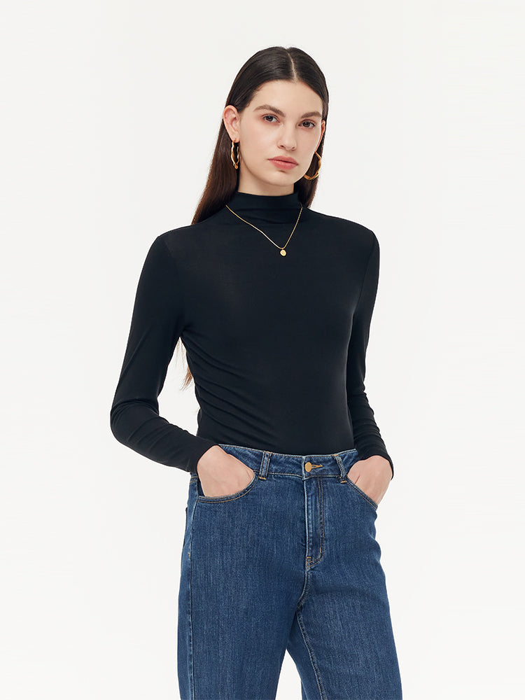 Tencel Stretch Women Knit Top GOELIA