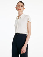 22 Momme Silk Short Sleeve Women Shirt GOELIA