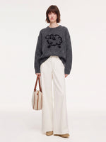 [Preview] Wool Blend Sheep Jacquard Women Sweater GOELIA