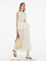 Tencel Blend Pleated Tank Top And Skirt Two-Piece Set GOELIA