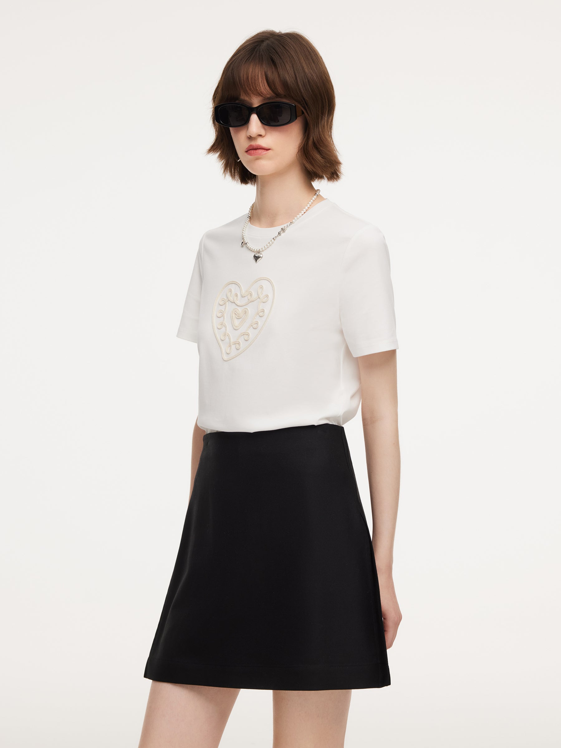 [Preview] 100% Worsted Wool Side Slit Women Culotte Skirt GOELIA