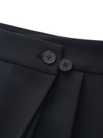 Four-Way Stretch Straight Leg Women Asymmetric Wrap Pants GOELIA