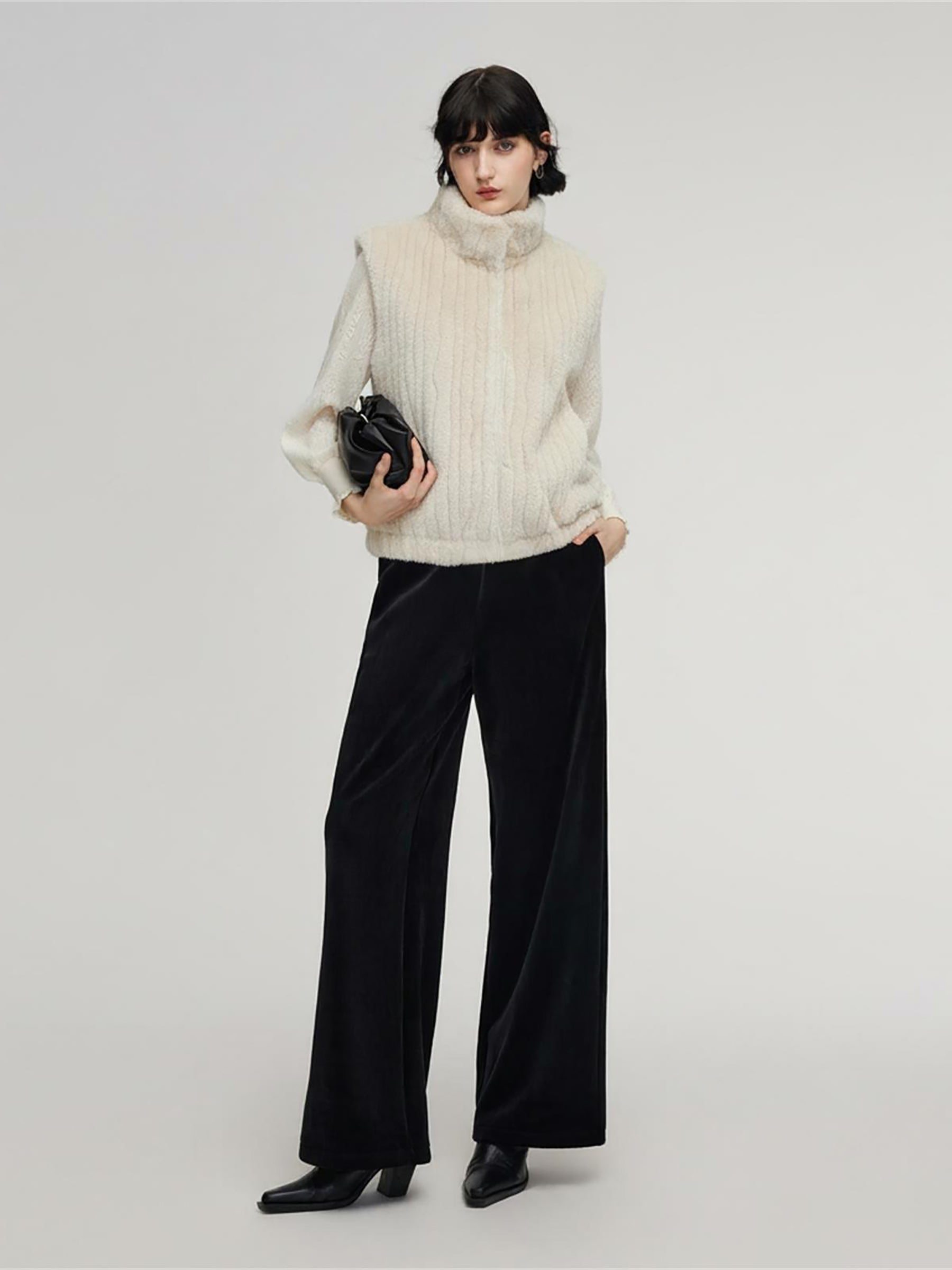 Eco-friendly Fur Button Up Women Vest GOELIA