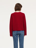 100% Wool V-Neck Women Sweater GOELIA