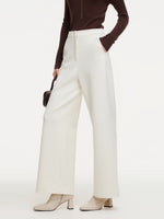 Adjustable Waist Straight Wide Leg Women Pants GOELIA