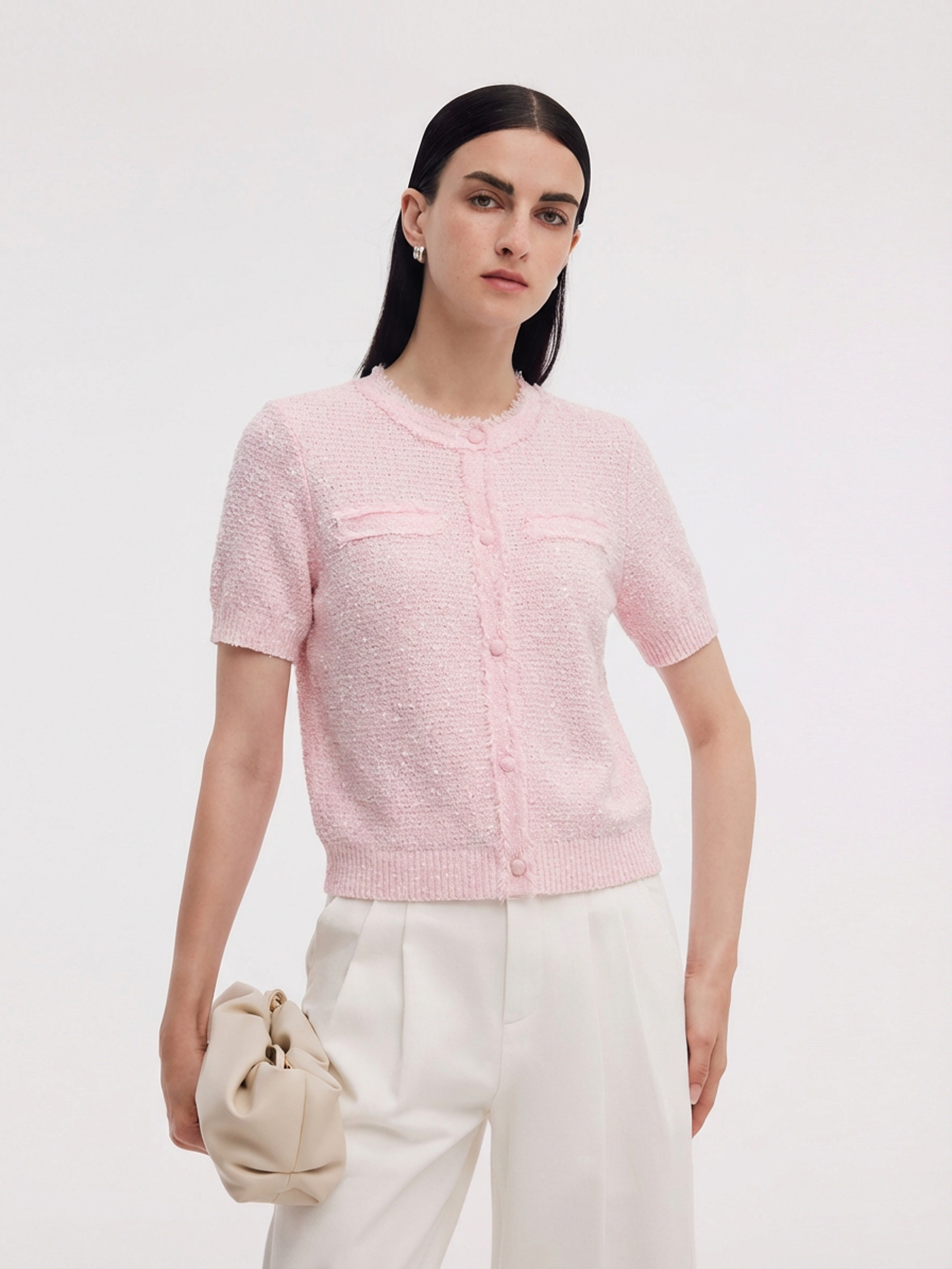 Frayed Edge Women Knit Top GOELIA