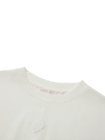 Asymmetrical Hem Heart Decorated Women T-Shirt GOELIA